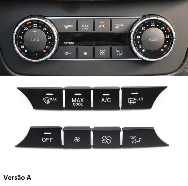 Pack 8 Botões Módulo Ar Condicionado Mercedes - Benz ML GL GLS W166 W292 2012 - 2019 Versão A - GTD Car Parts