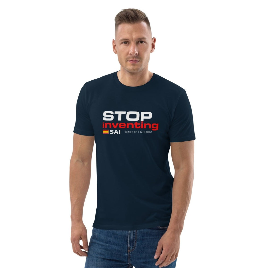 T - shirt Carlos Sainz Formula 1 Stop Inventing Dark - Autocubo