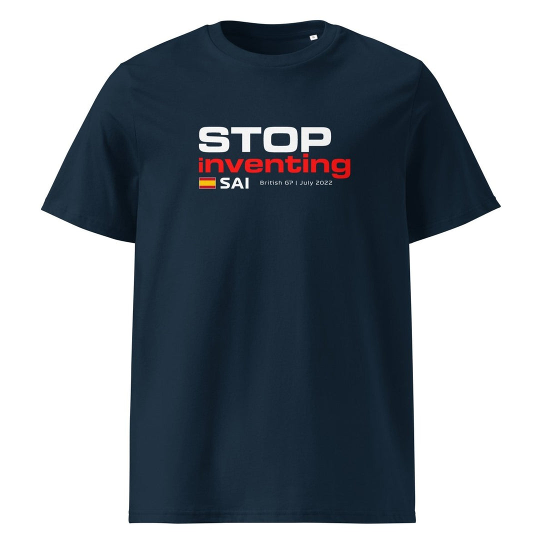 T - shirt Carlos Sainz Formula 1 Stop Inventing Dark - Autocubo