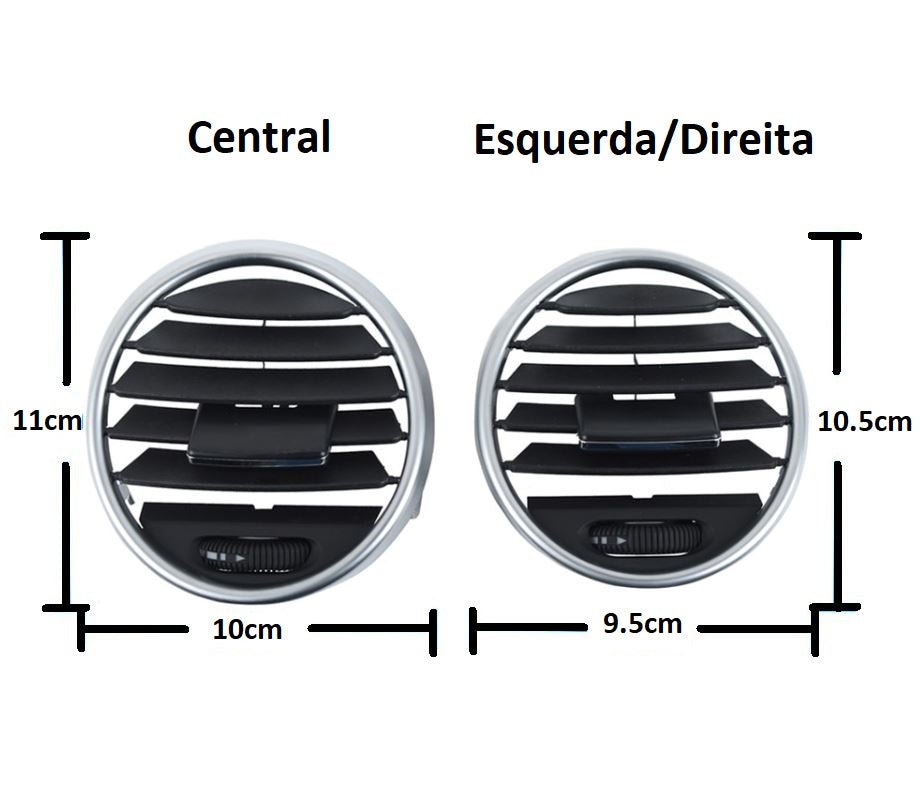 Ventilação Central Frontal Cinza Mercedes - Benz Classe ML GL W164 2005 - 2012 - GTD Car Parts